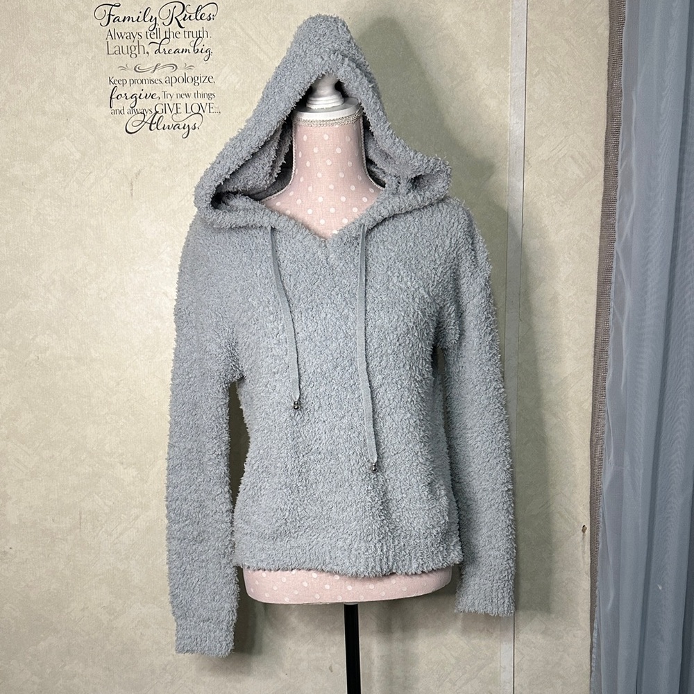 Cozy light blue Hooded Sweater